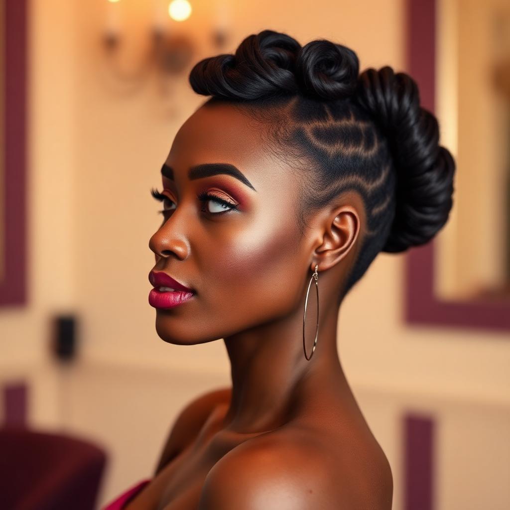 Elegant twisted updo hairstyle